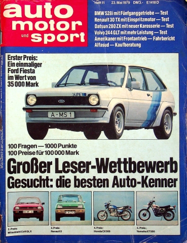 Deckblatt Auto Motor und Sport (11/1979)